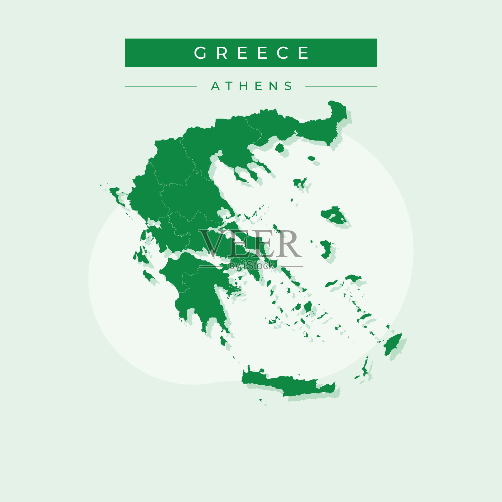 矢量说明矢量希腊地图希腊插画图片素材