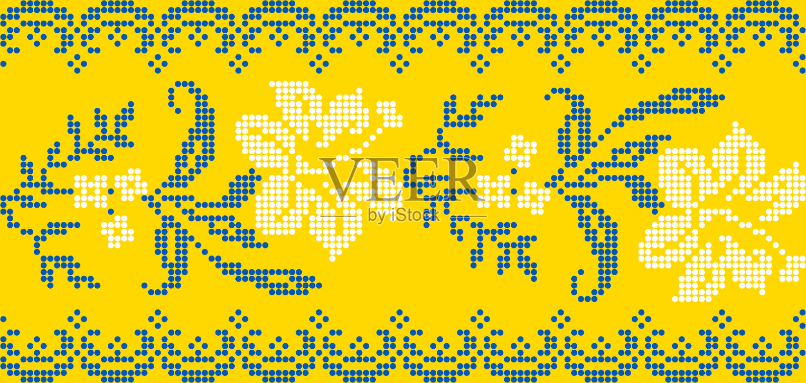 矢量插图乌克兰花卉装饰民族风格，身份，vyshyvanka，刺绣印刷服装，网站，横幅。背景。几何设计，边框，复制空间，框架插画图片素材