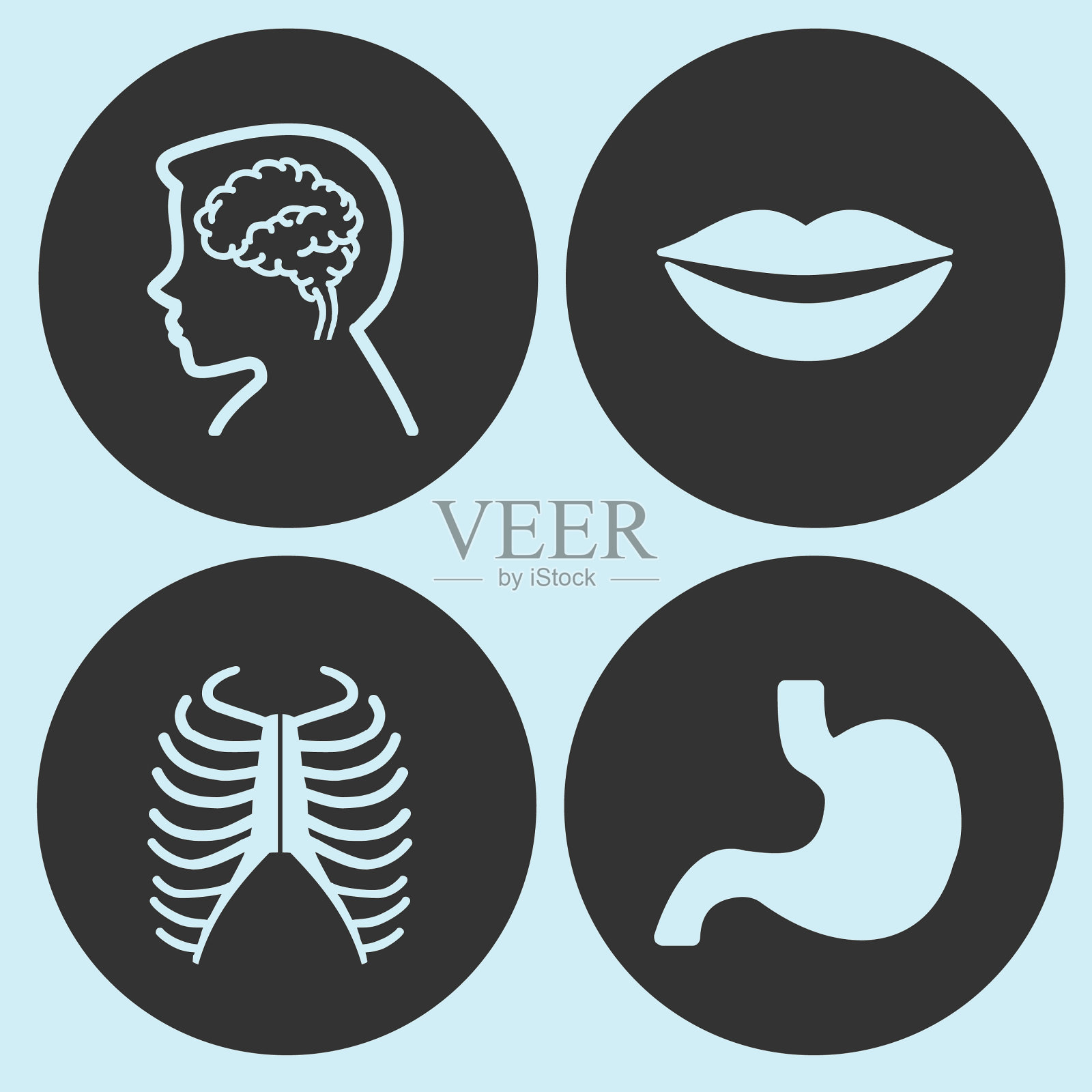 医疗和健康护理矢量图标集插画图片素材