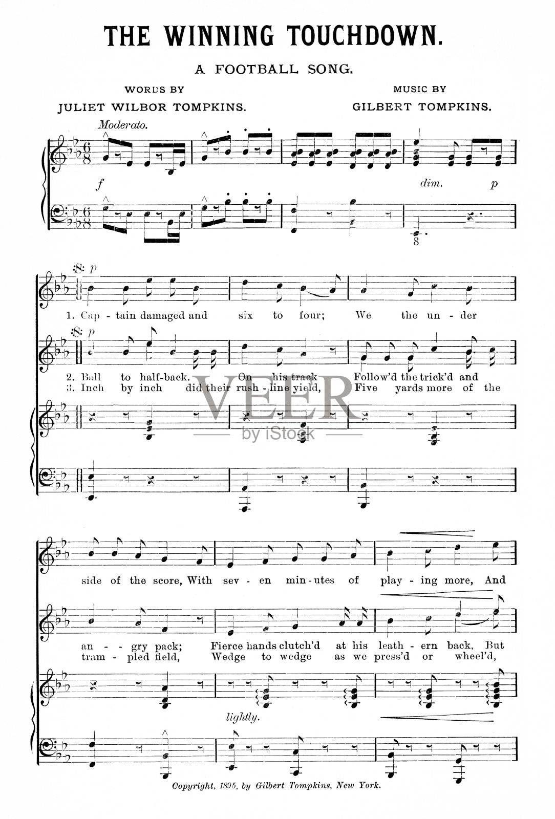 美式橄榄球乐谱《触地得分》插画图片素材