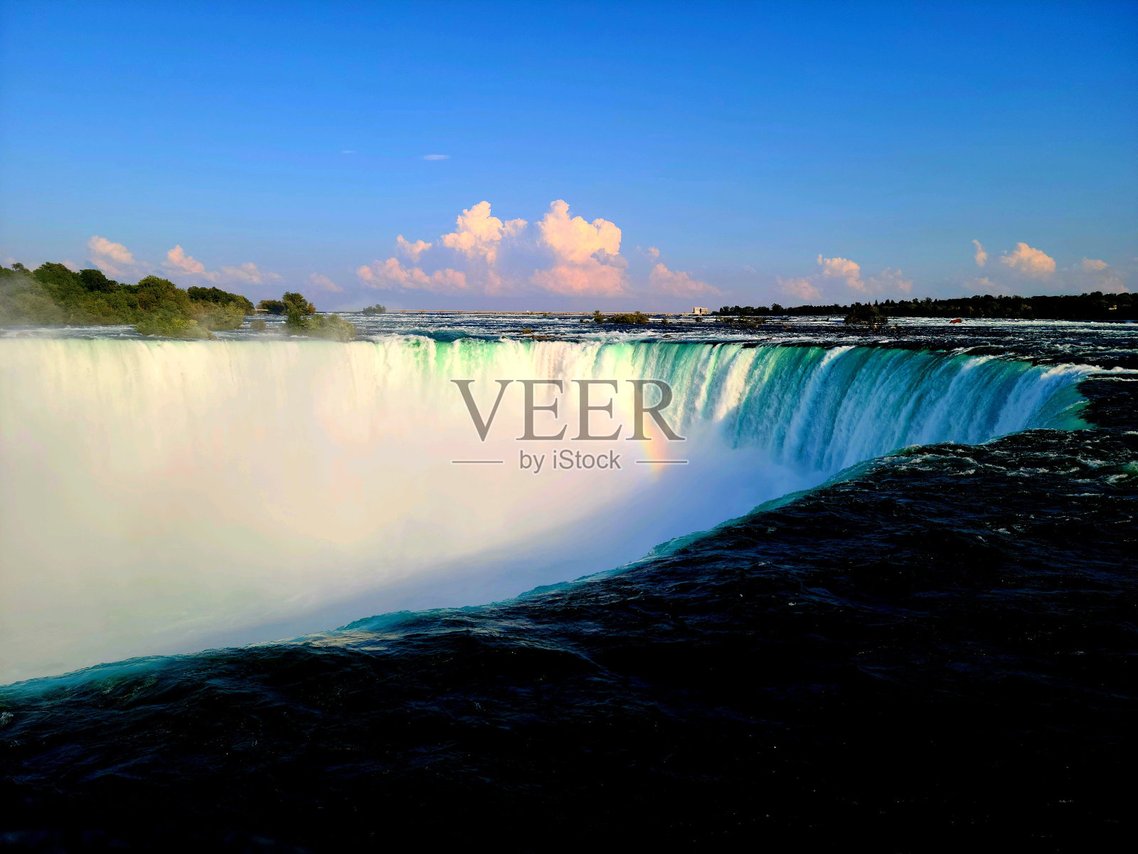 尼亚加拉大瀑布的马蹄形照片摄影图片