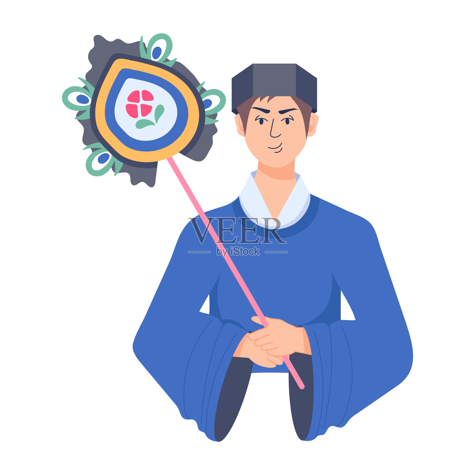 中国的仆人插画图片素材