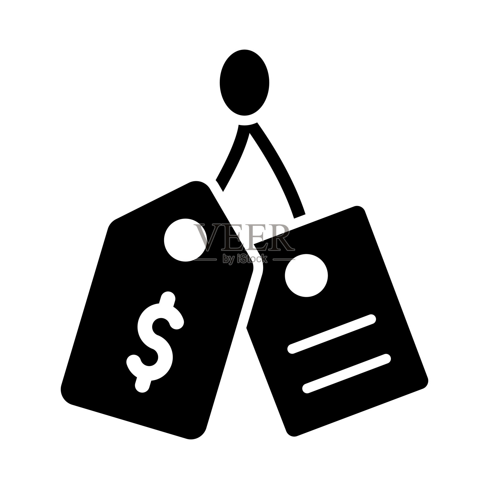 价格标签矢量符号图标为个人和商业用途。插画图片素材