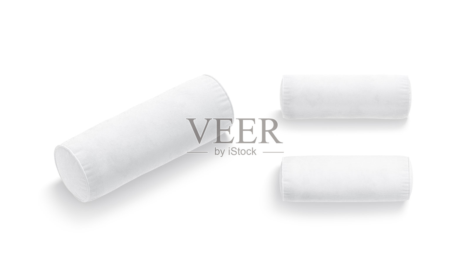 空白的白色抱枕模型，不同的观点照片摄影图片