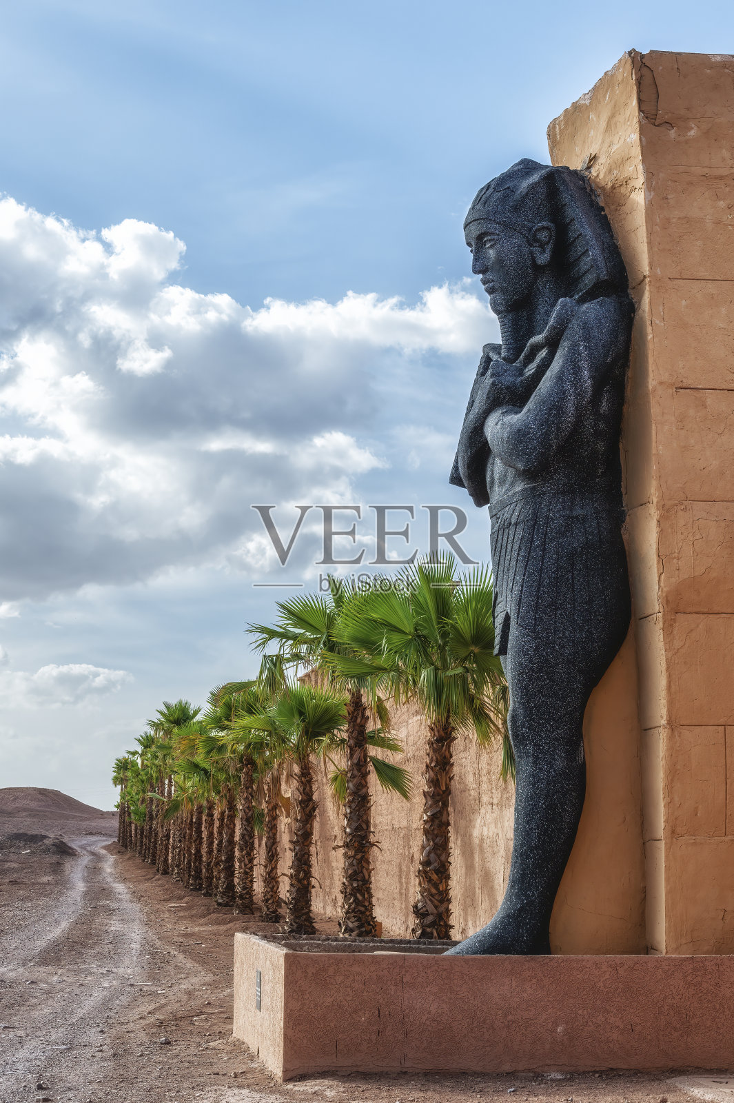 摩洛哥的阿特拉斯电影制片厂。摩洛哥阿特拉斯工作室是世界上最大的电影工作室之一。照片摄影图片