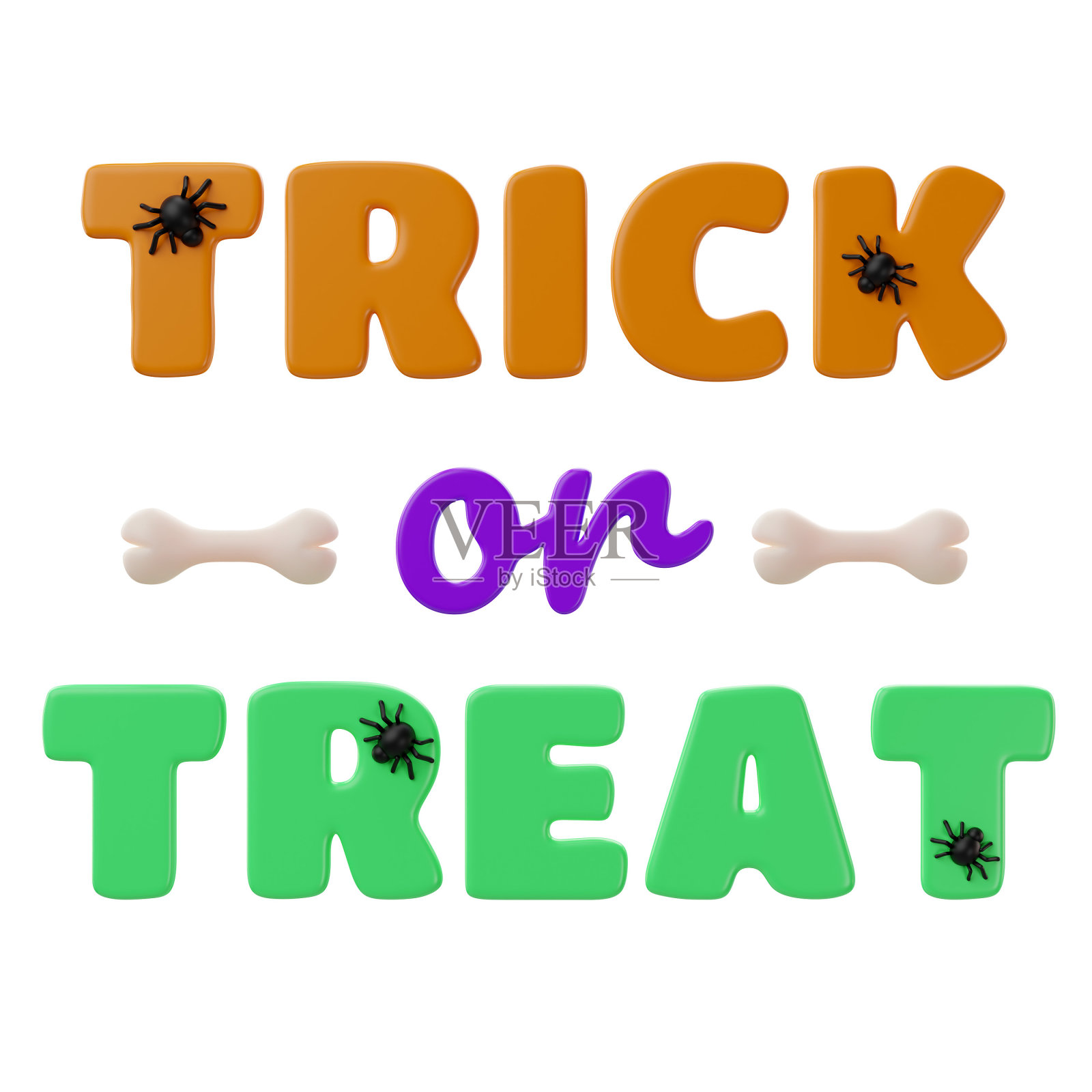 3d文本不给糖就捣蛋图标照片摄影图片