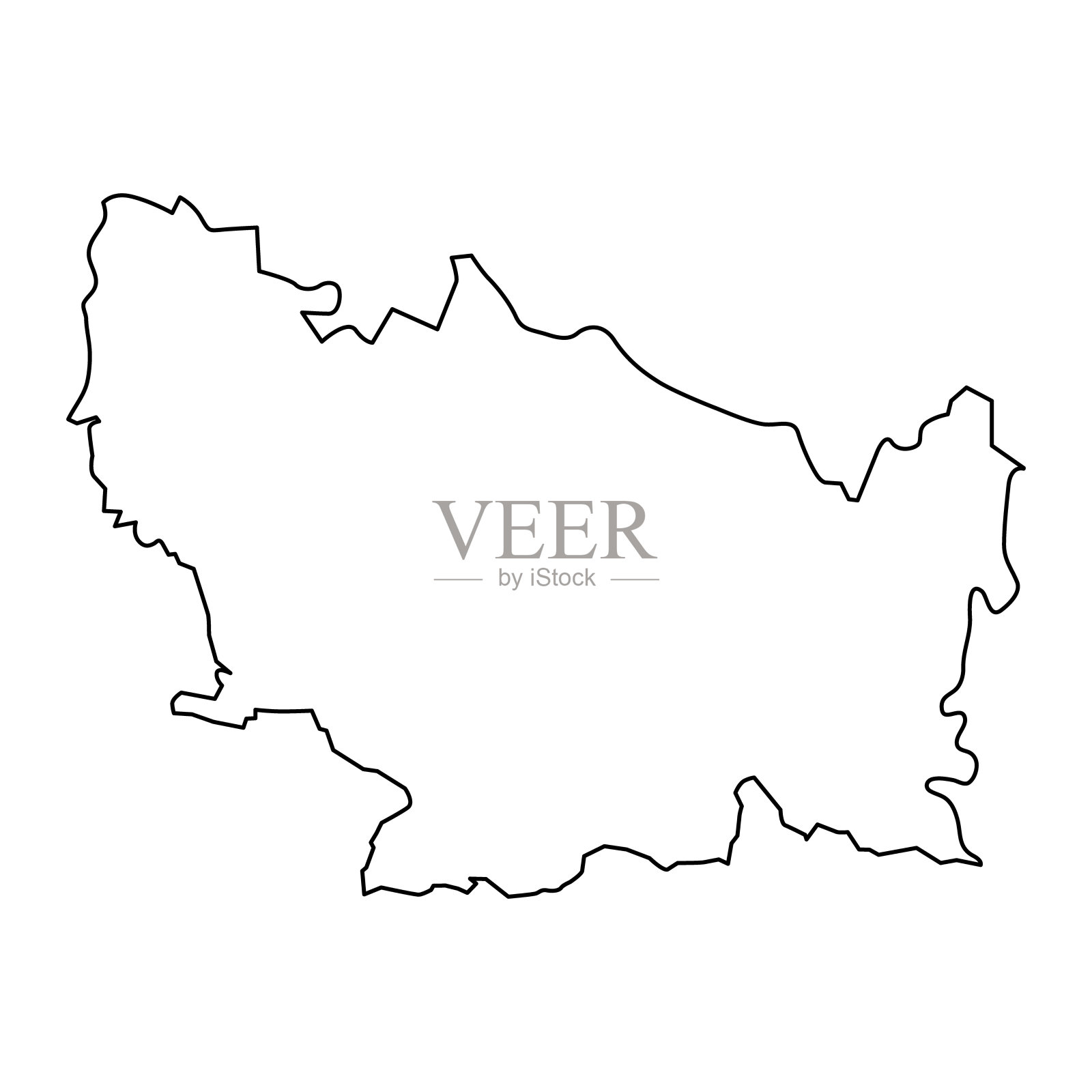 Nuble地区地图，智利的行政区划。插画图片素材