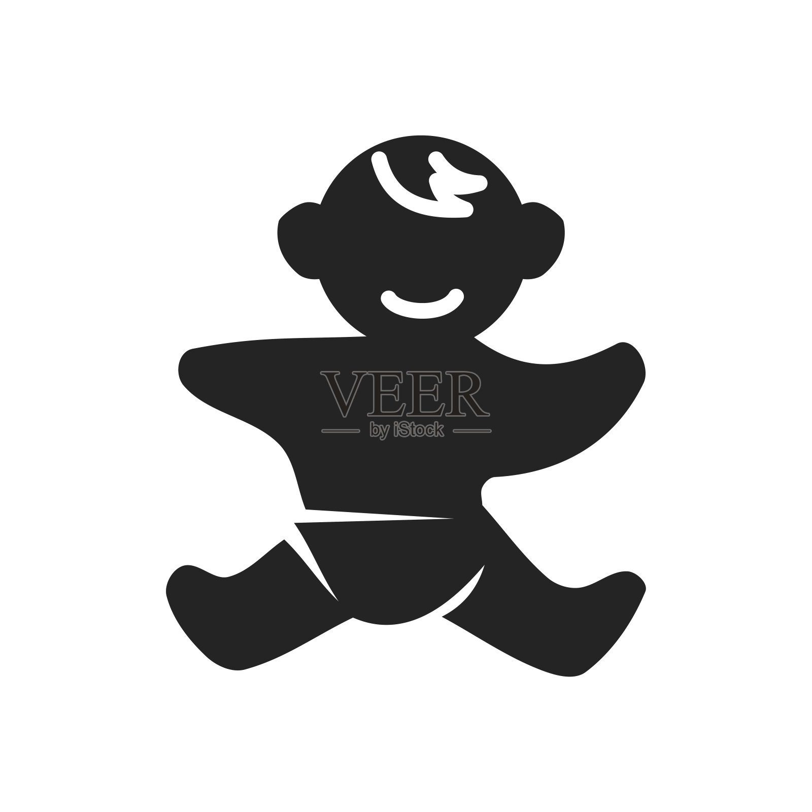 婴儿标志模板。图标插图品牌标识。孤立而扁平的插图。矢量图形插画图片素材