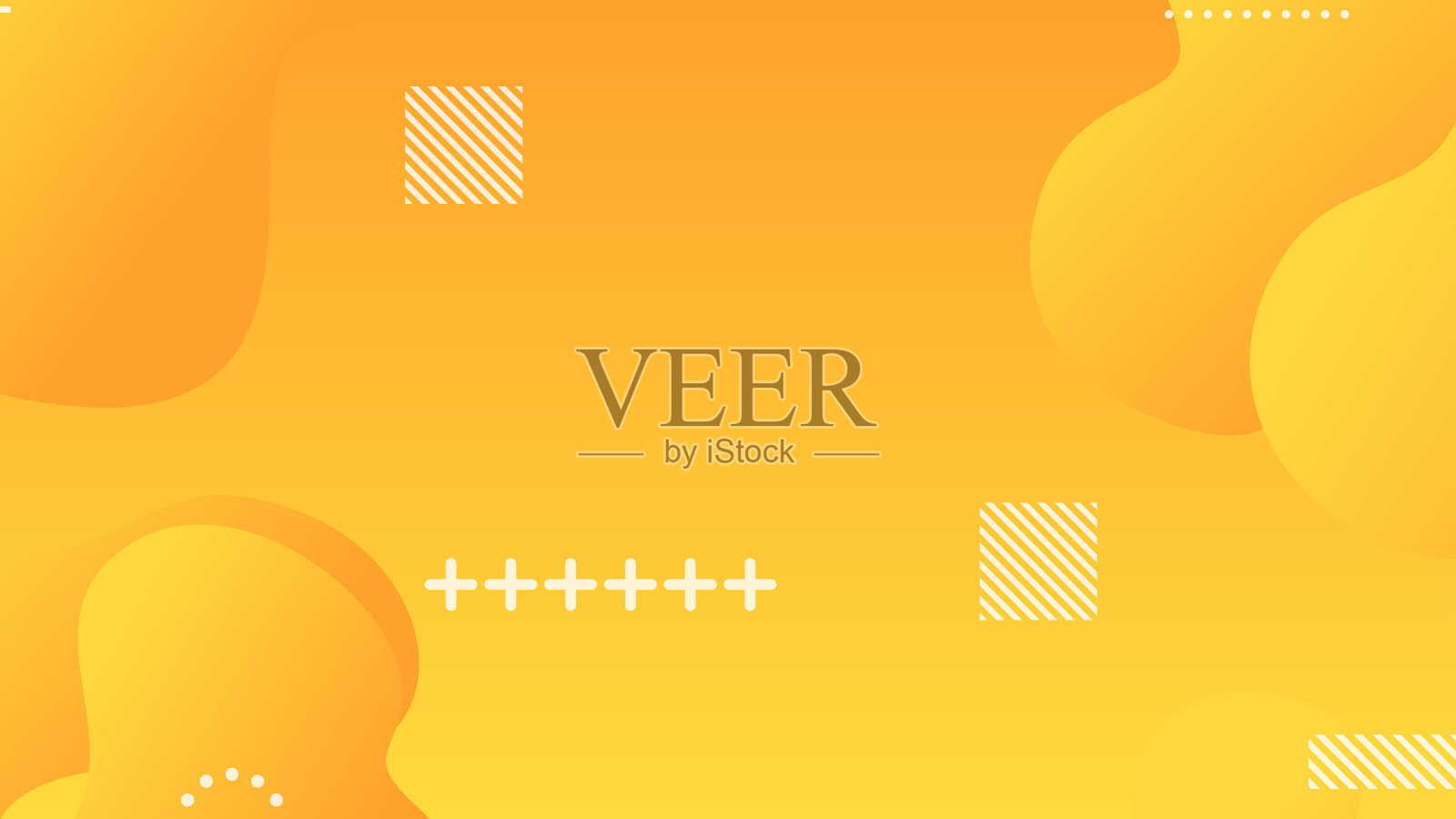 黄色梯度动态流体形状抽象背景插画图片素材