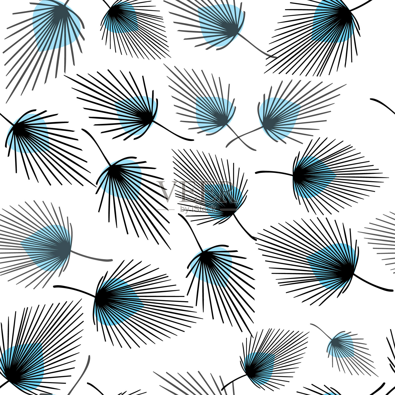 手绘天然花卉和草药无缝图案。适用于织物、纸张、墙纸、包装材料的印刷插画图片素材