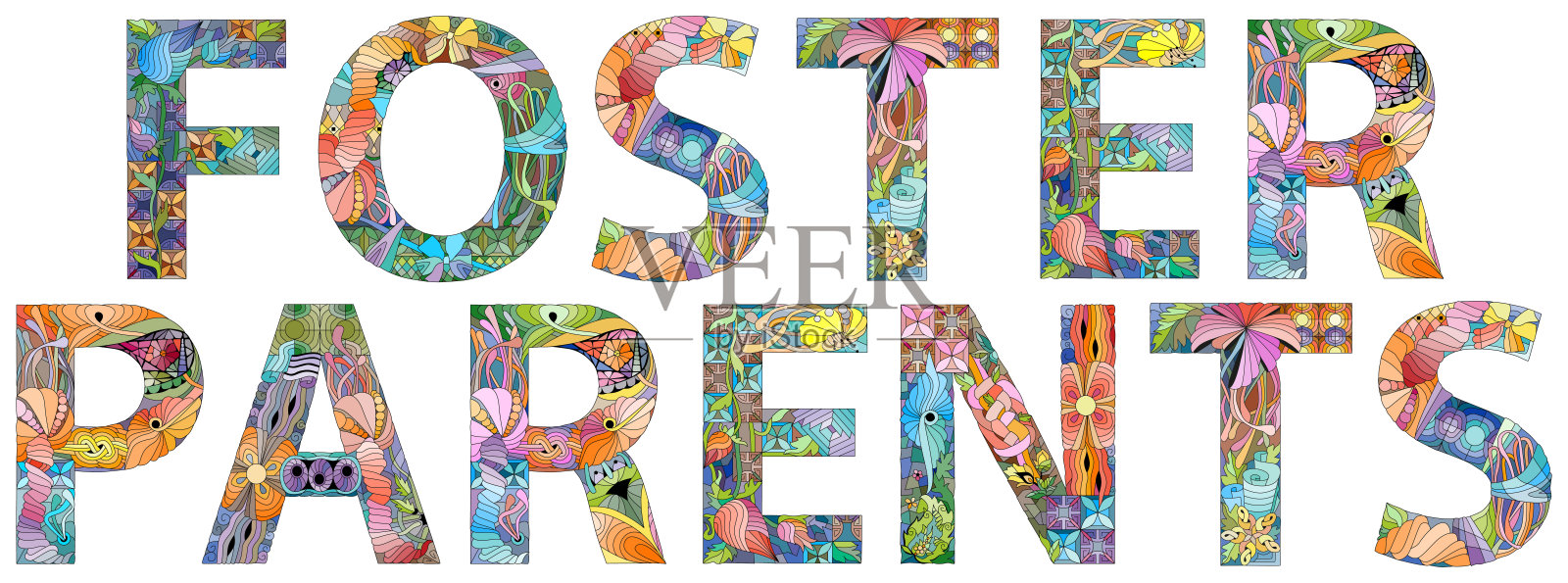 养父母。矢量装饰三角形对象用于装饰插画图片素材