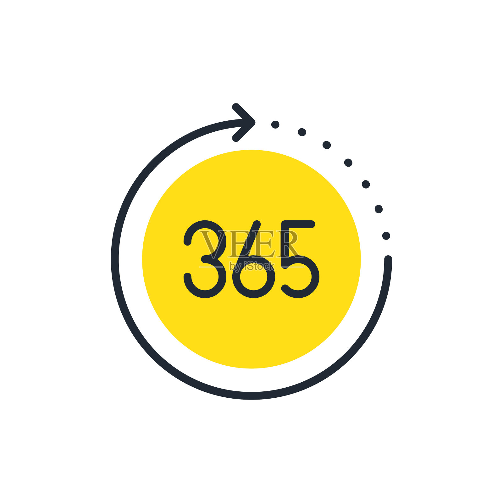 简单的矢量图标说明材料一年365天可用插画图片素材