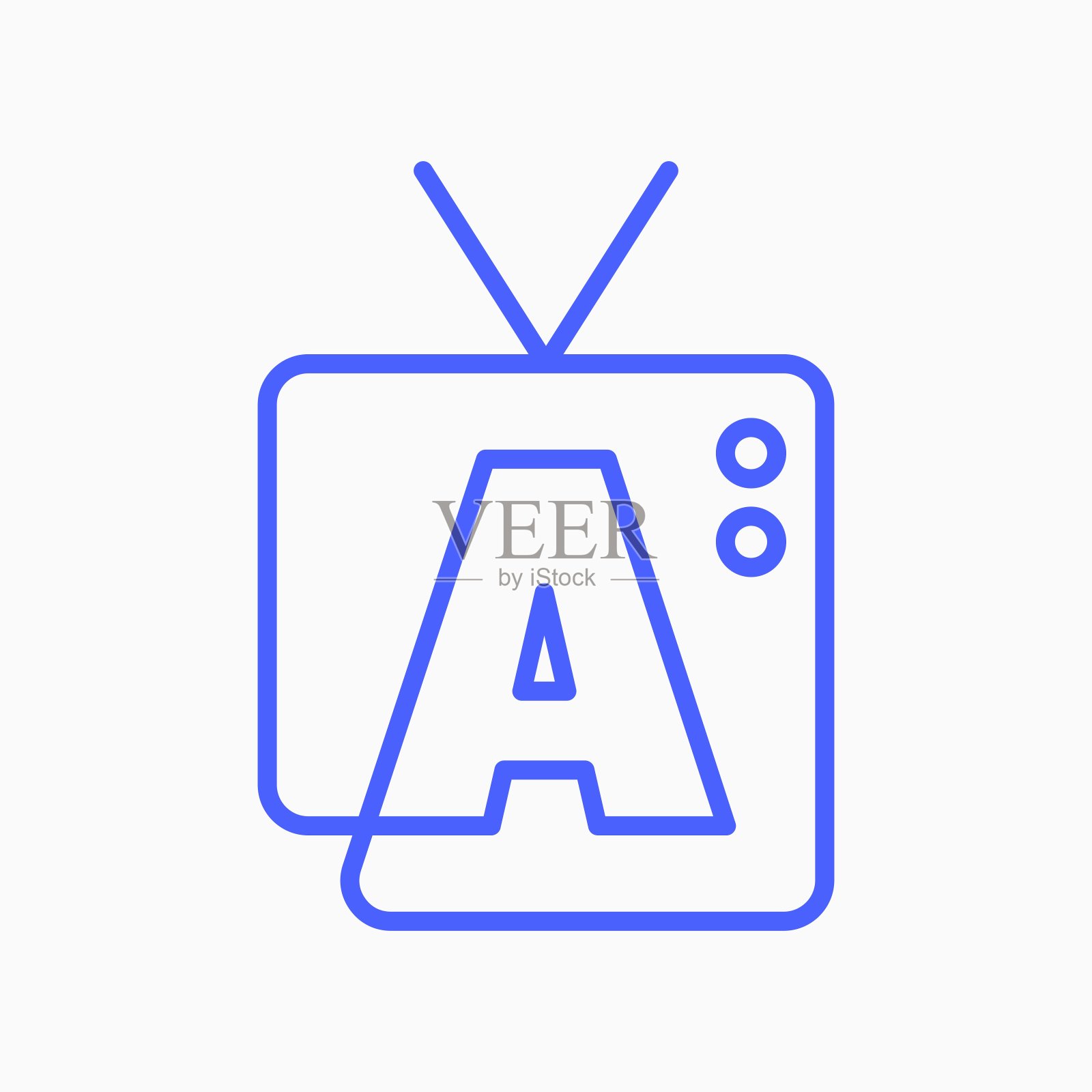 一个字母标志频道电视矢量图标说明插画图片素材