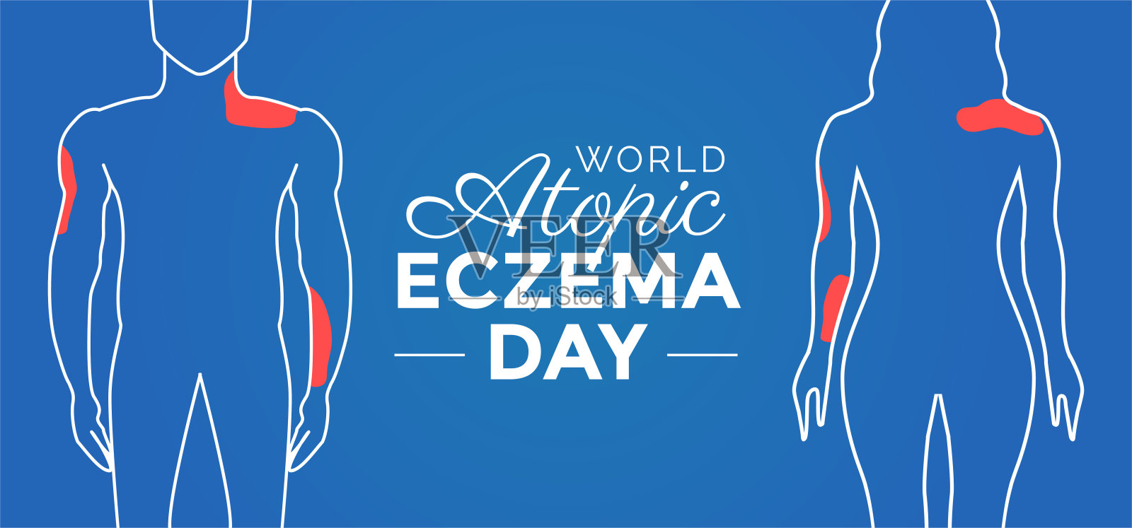 世界特应性湿疹日背景插画设计与人插画图片素材