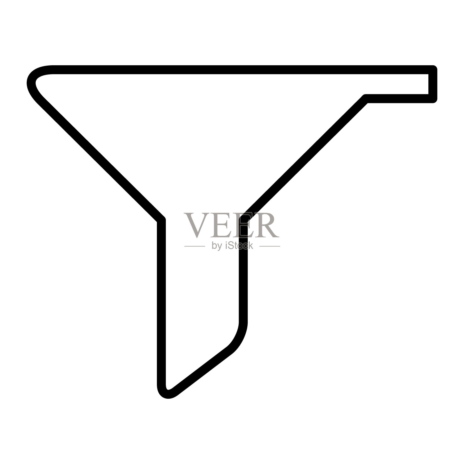 过滤按钮网页形状图标，平面过滤符号，漏斗标志矢量说明插画图片素材