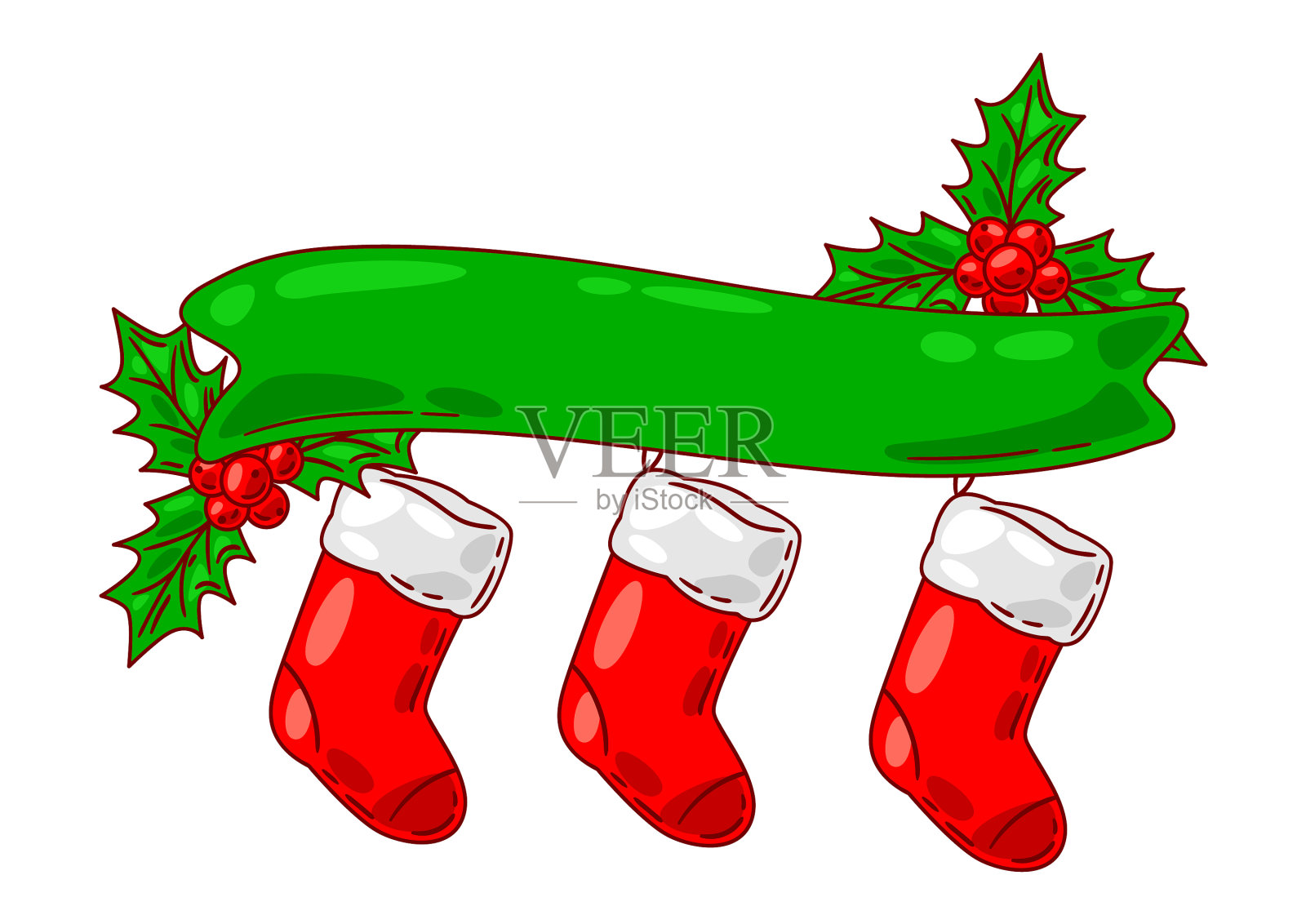 圣诞快乐的节日物品在设计元素图片