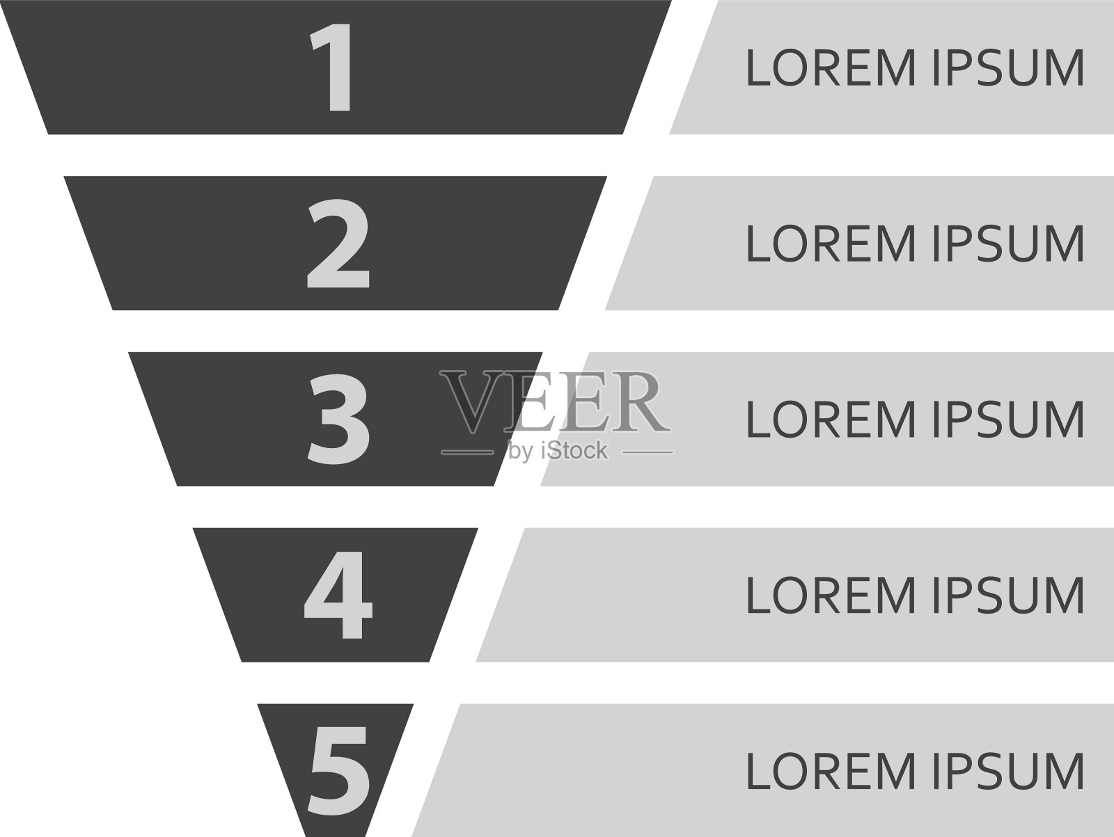 漏斗图标或符号信息图模板插画图片素材