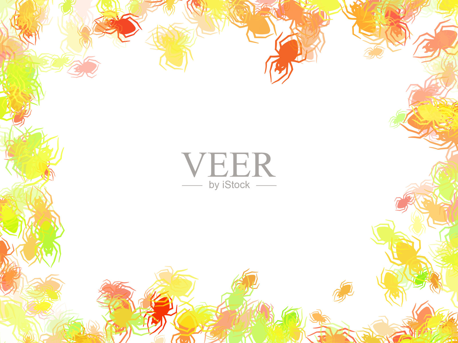 万圣节框架背景插图。幽灵万圣节框架背景插图。恐怖万圣节框架背景。可怕的万圣节框架背景。万圣节装饰相框插画图片素材