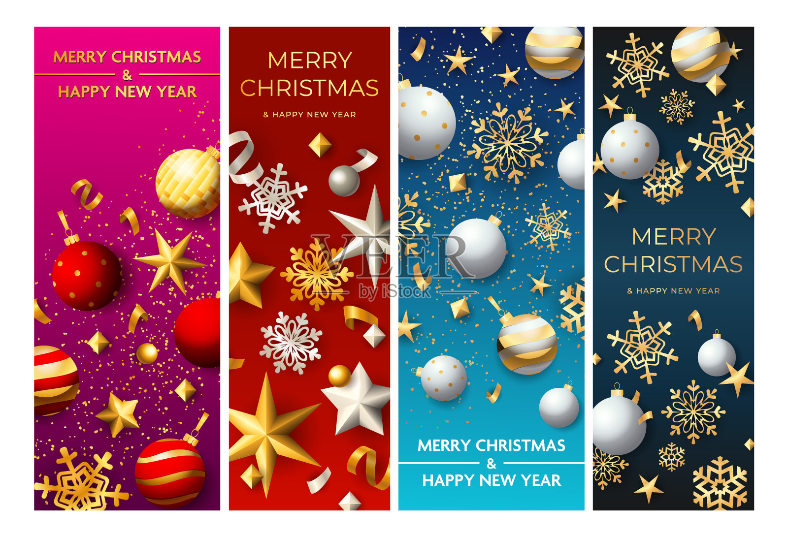 祝圣诞快乐，新年快乐插画图片素材