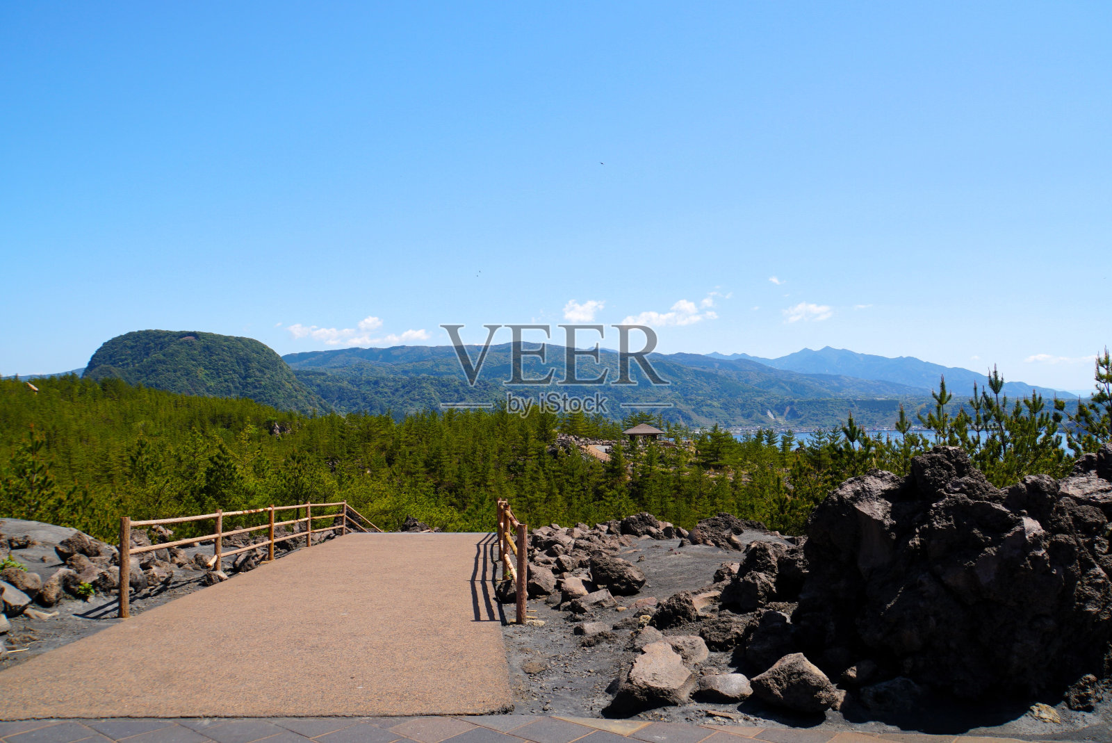 有村熔岩观测台的景观照片摄影图片