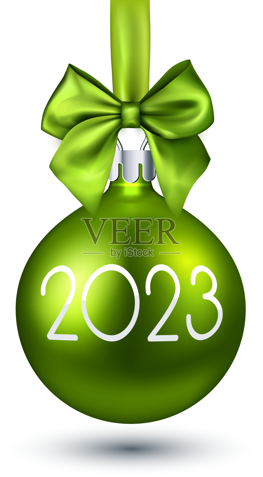 挂着2023年的圣诞装饰物设计元素图片