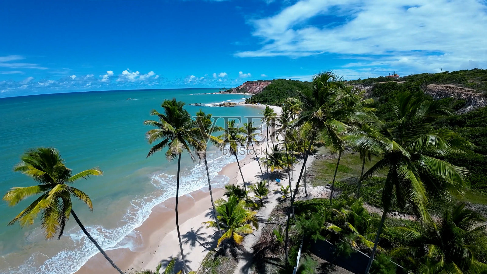 巴西帕拉伊巴若昂佩索阿的Tabatinga海滩。照片摄影图片