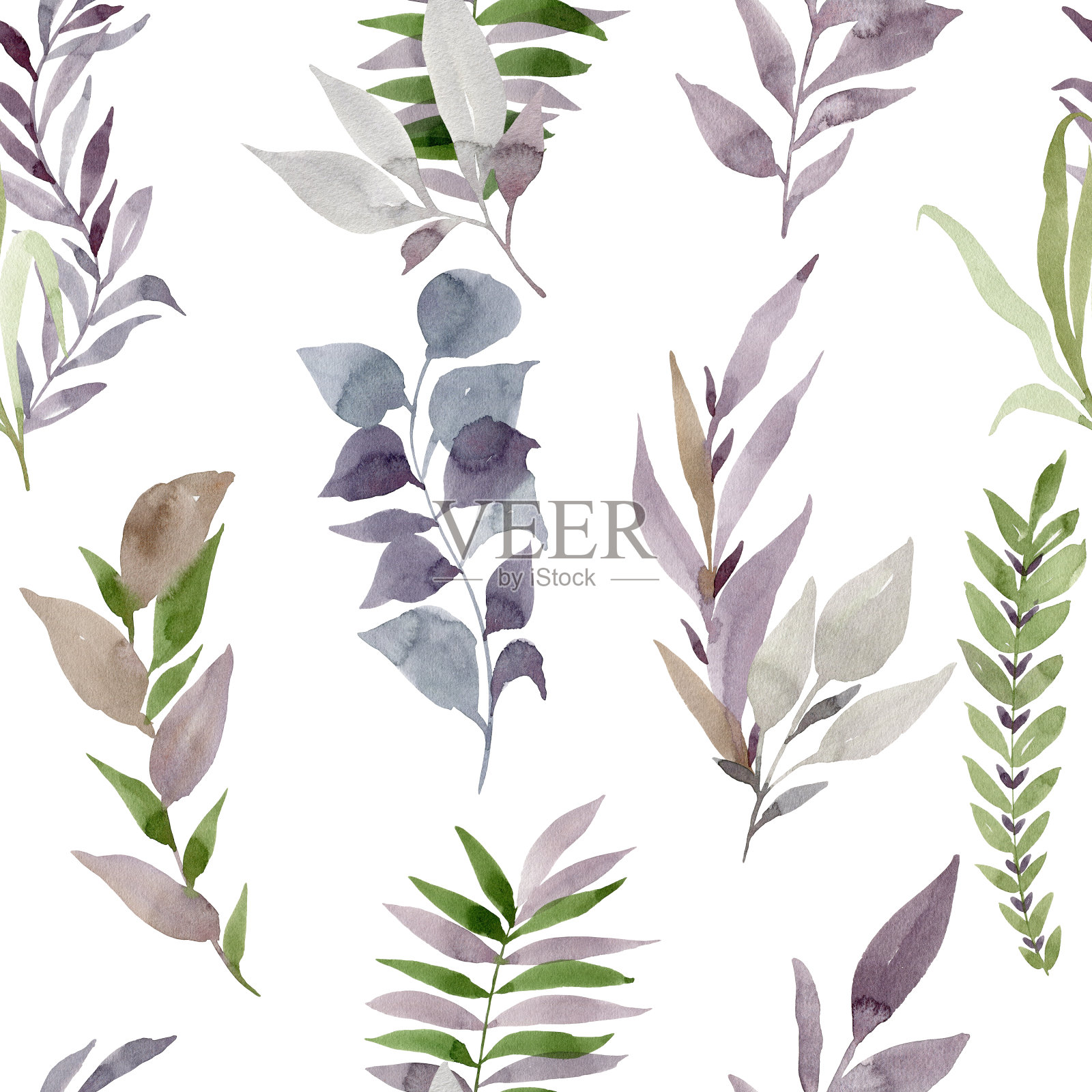 水彩无缝图案插画图片素材