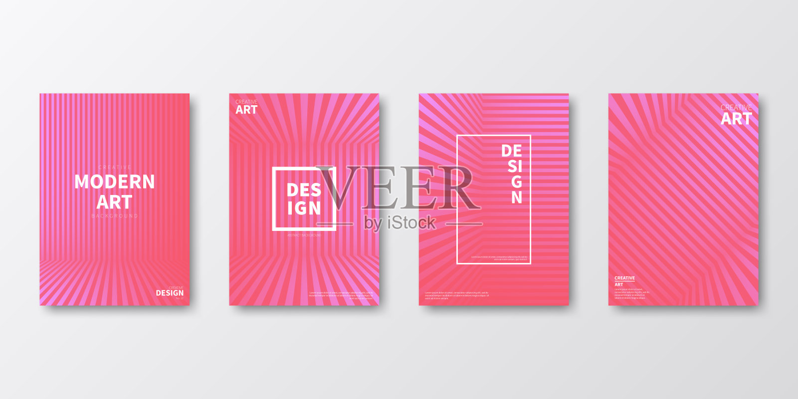 宣传册模板排版，粉色封面设计，商业年报，传单，杂志插画图片素材