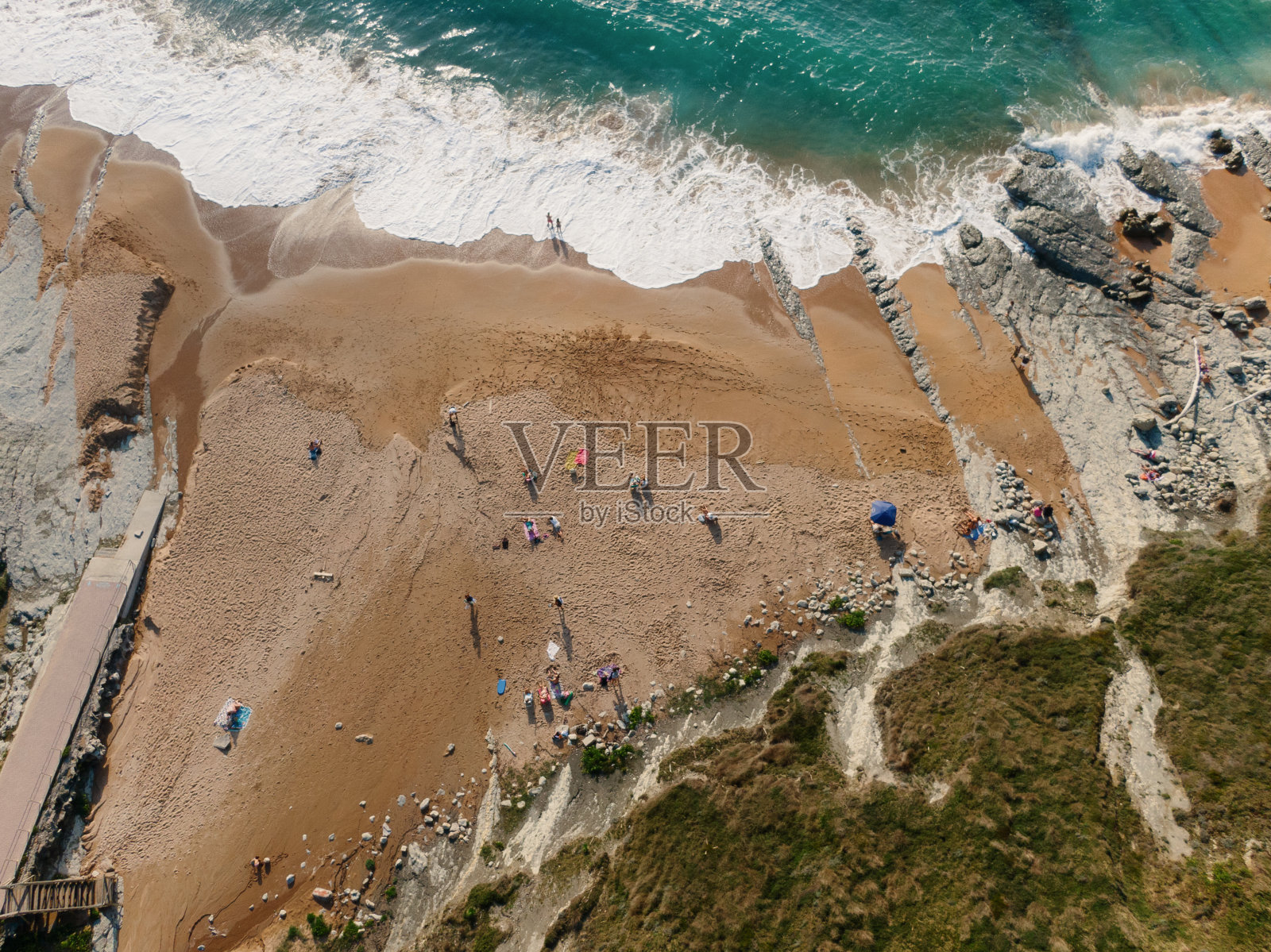 从正上方看海滩照片摄影图片