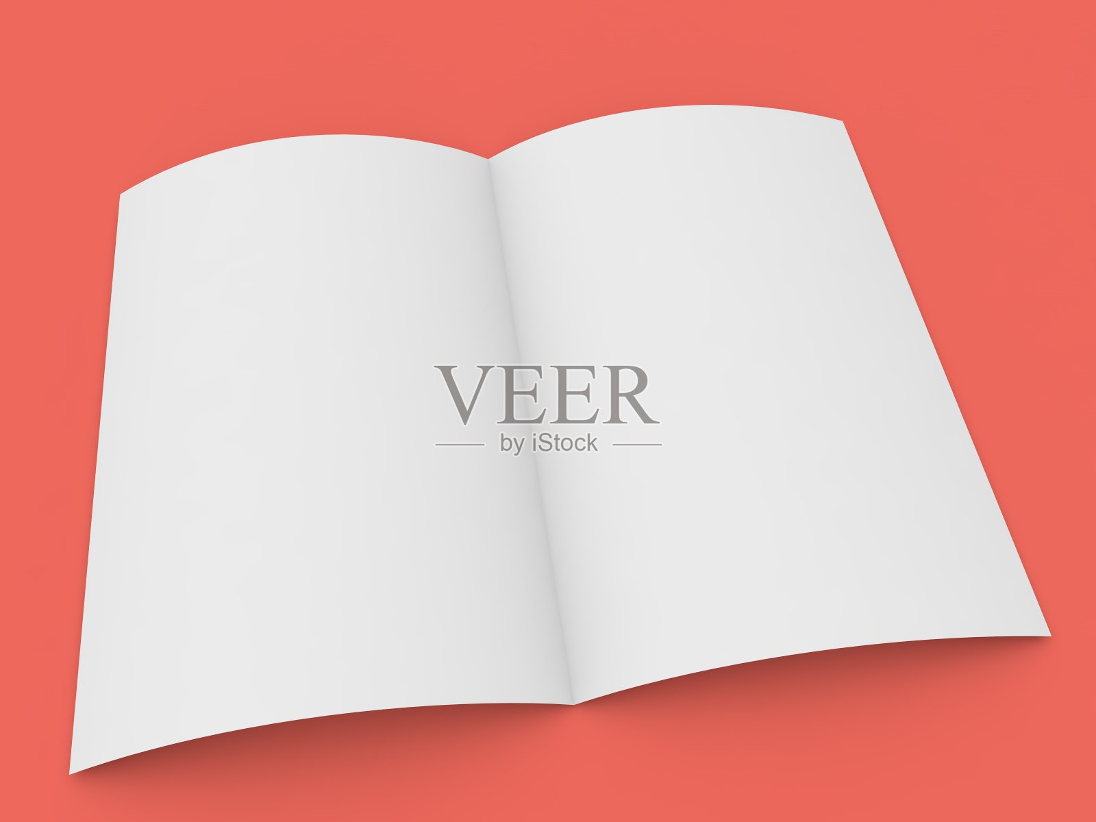 笔记本纸白色模型在一个红色的背景。照片摄影图片