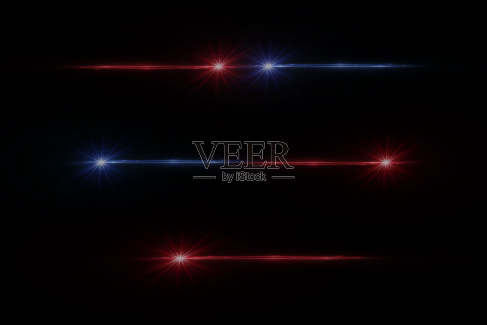 发光的镜头耀斑。一套漂亮的眩光效果。插画图片素材