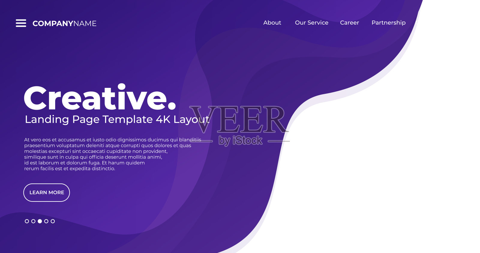 4K登陆页面模板-抽象的动态，现代的，未来的，多色的，简单的网站模板背景插画图片素材