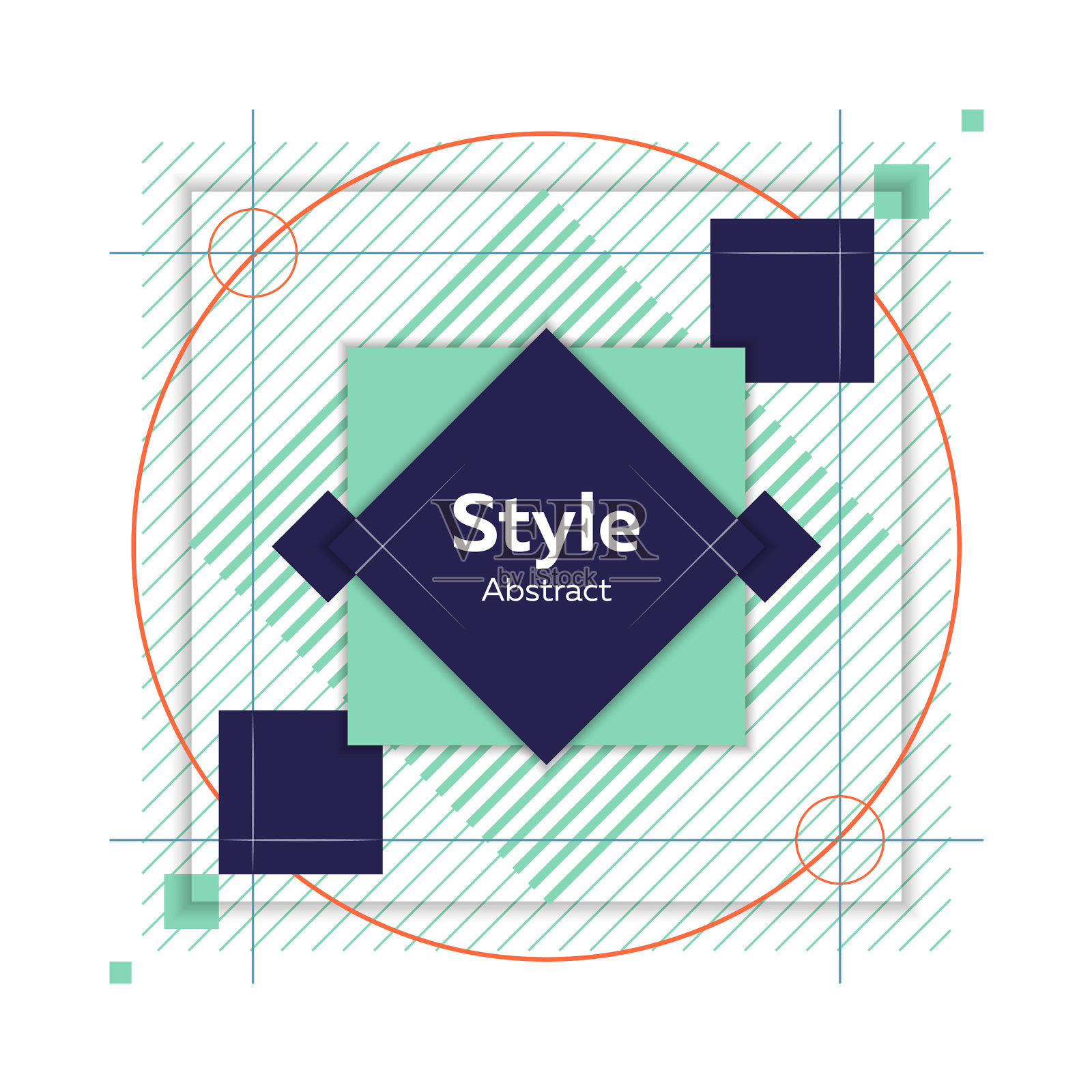 几何抽象徽章插画图片素材