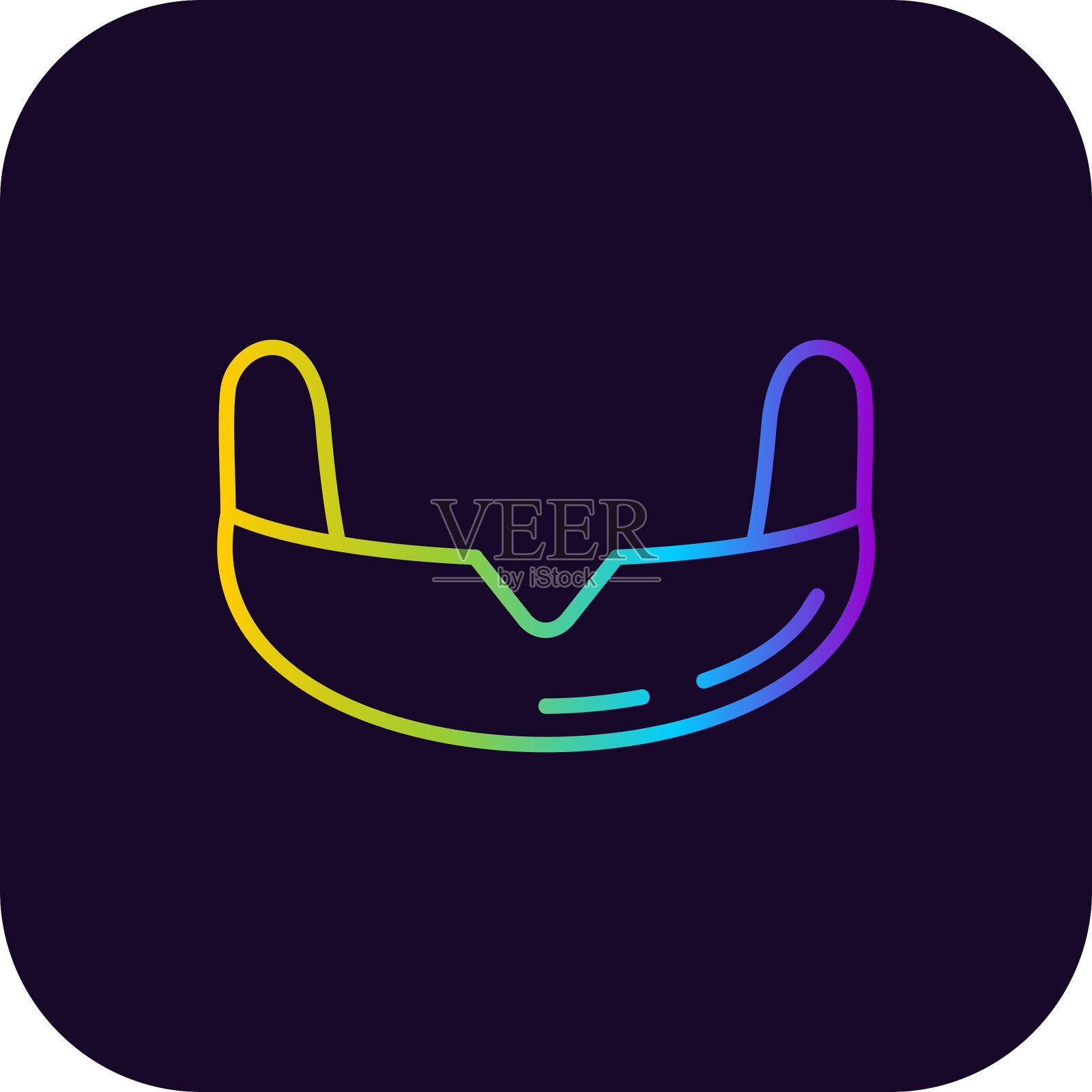 口香糖盾创意图标插画图片素材