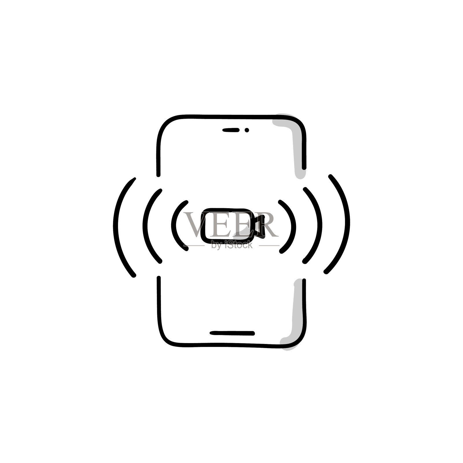 boardcast草图涂鸦矢量图标与可编辑的笔触。Icon适用于网页设计、移动应用、UI、UX和GUI设计。插画图片素材