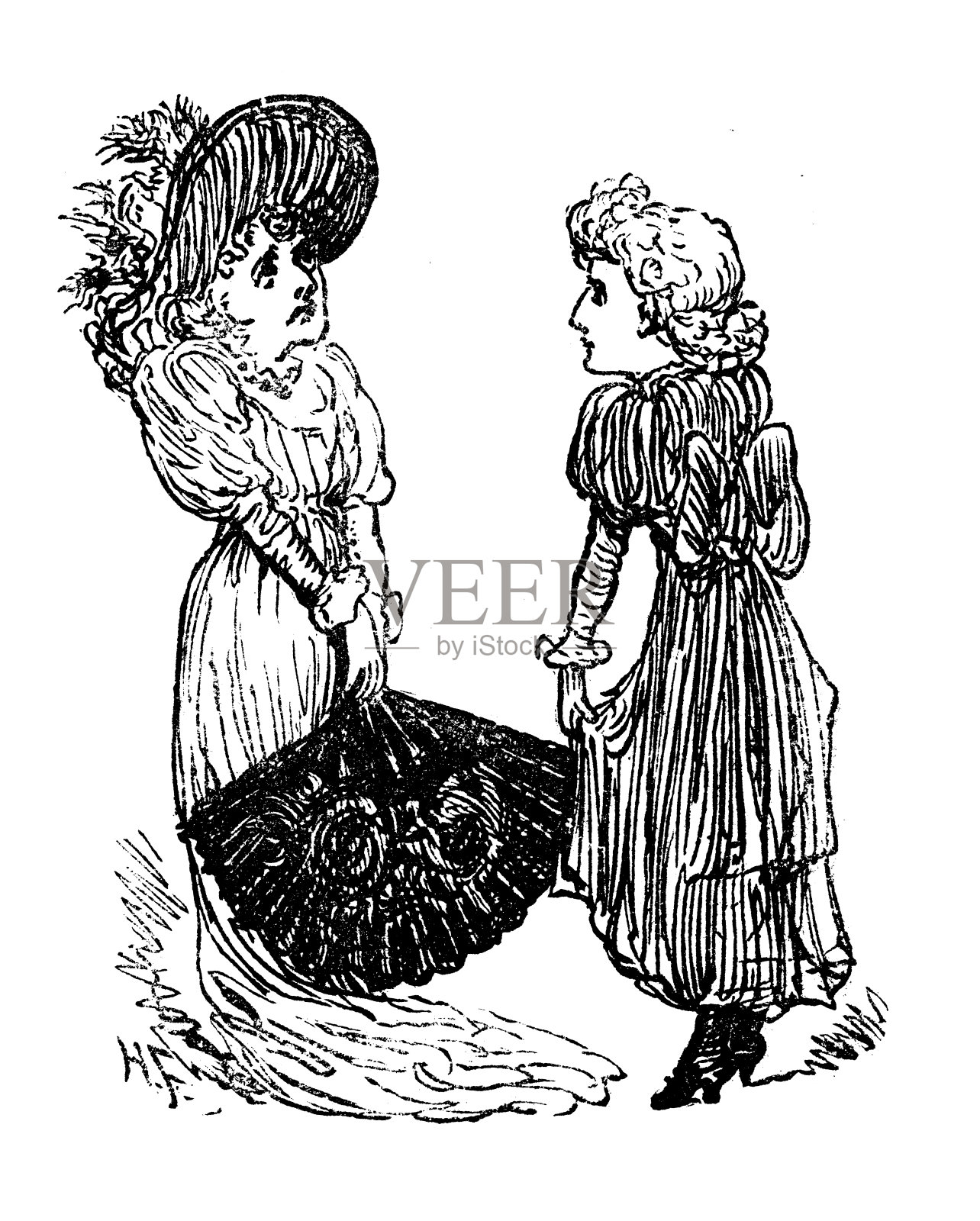 英国讽刺漫画插画图片素材