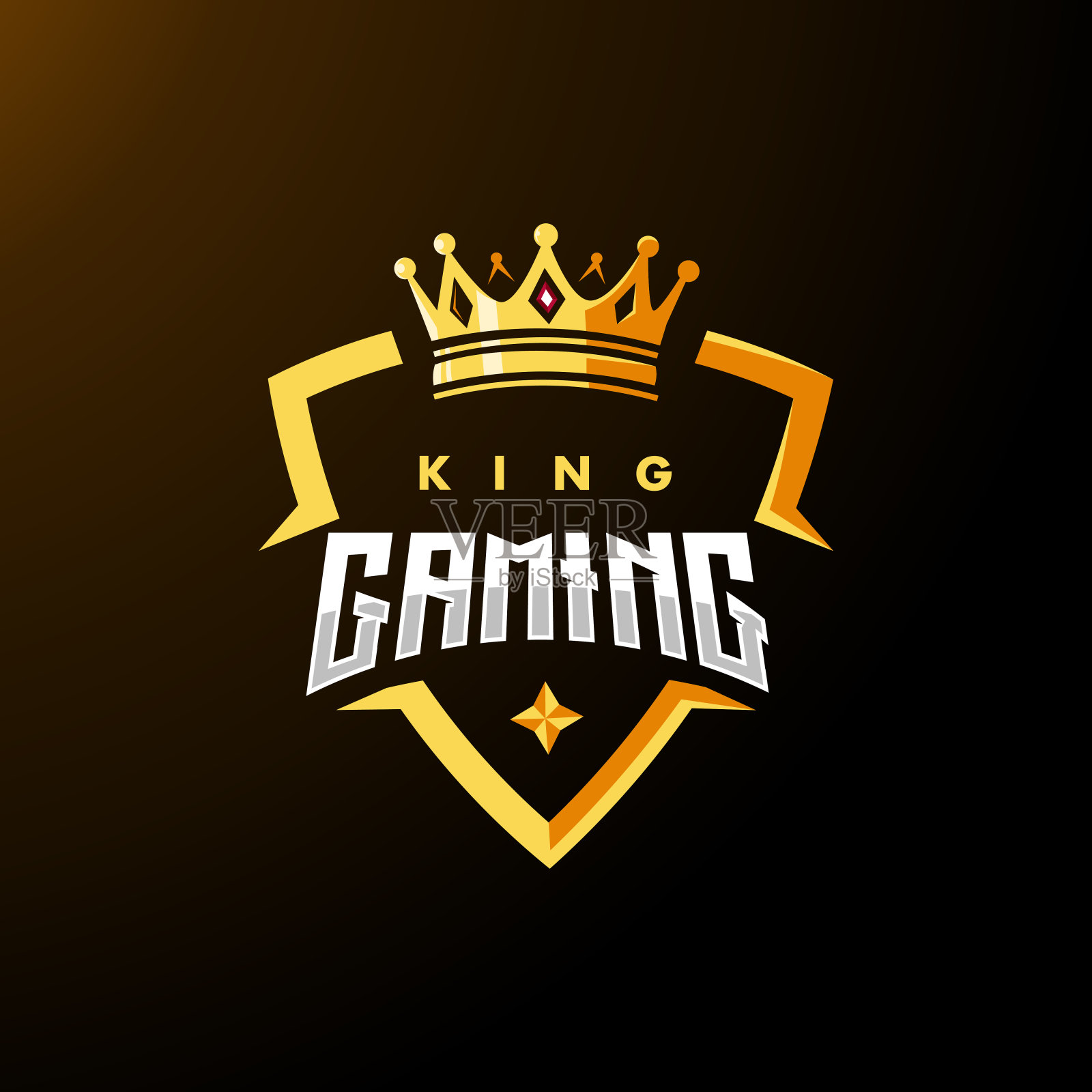 王者游戏徽章插画图片素材
