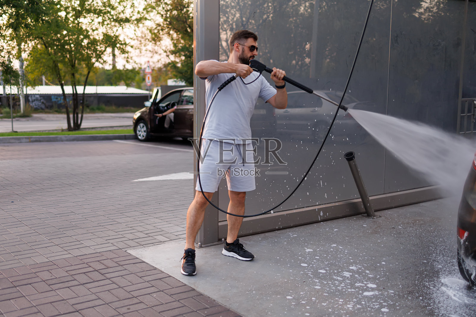 自助洗车模式照片摄影图片