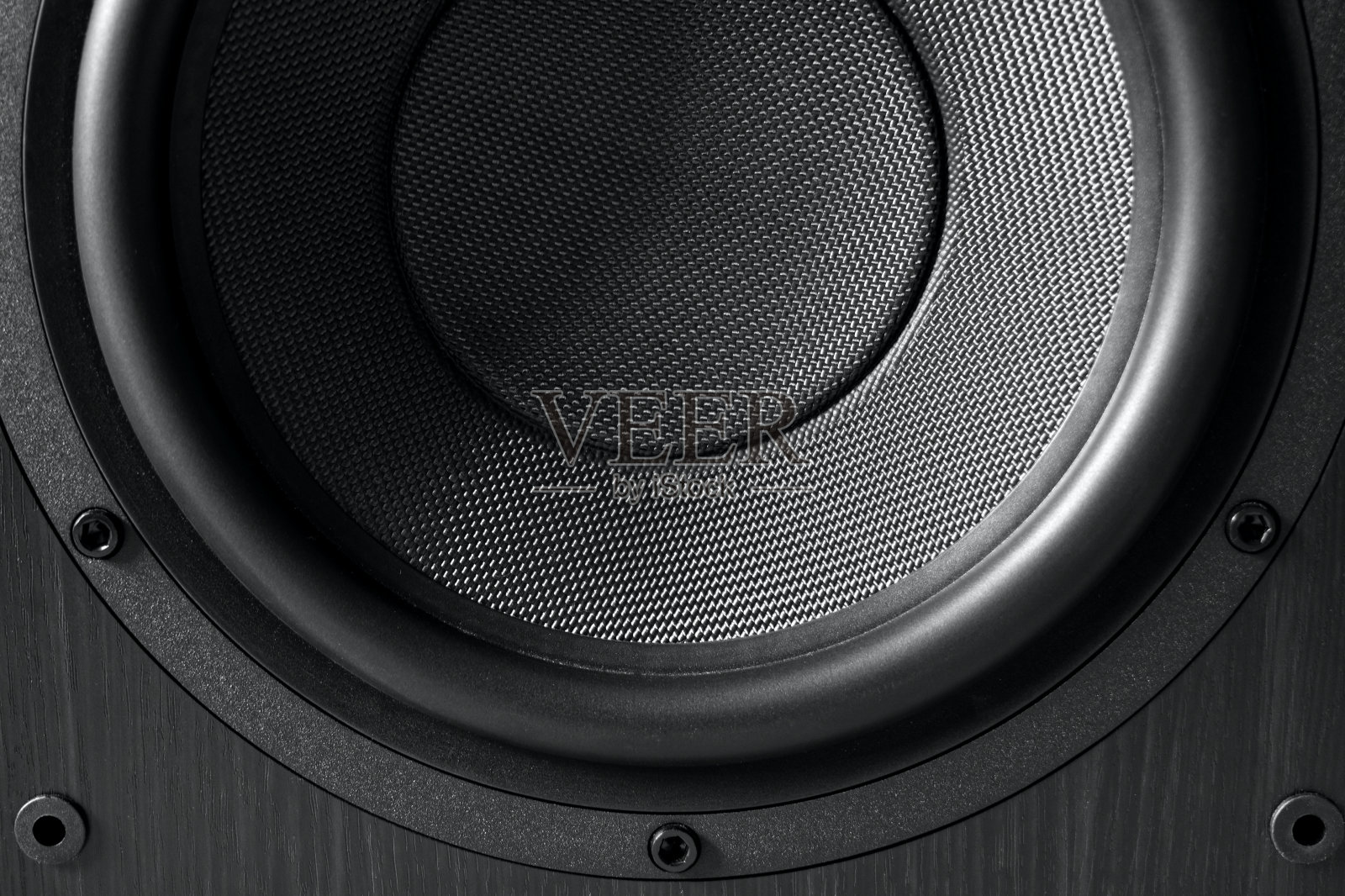 直接打开低音炮扬声器的特写照片摄影图片