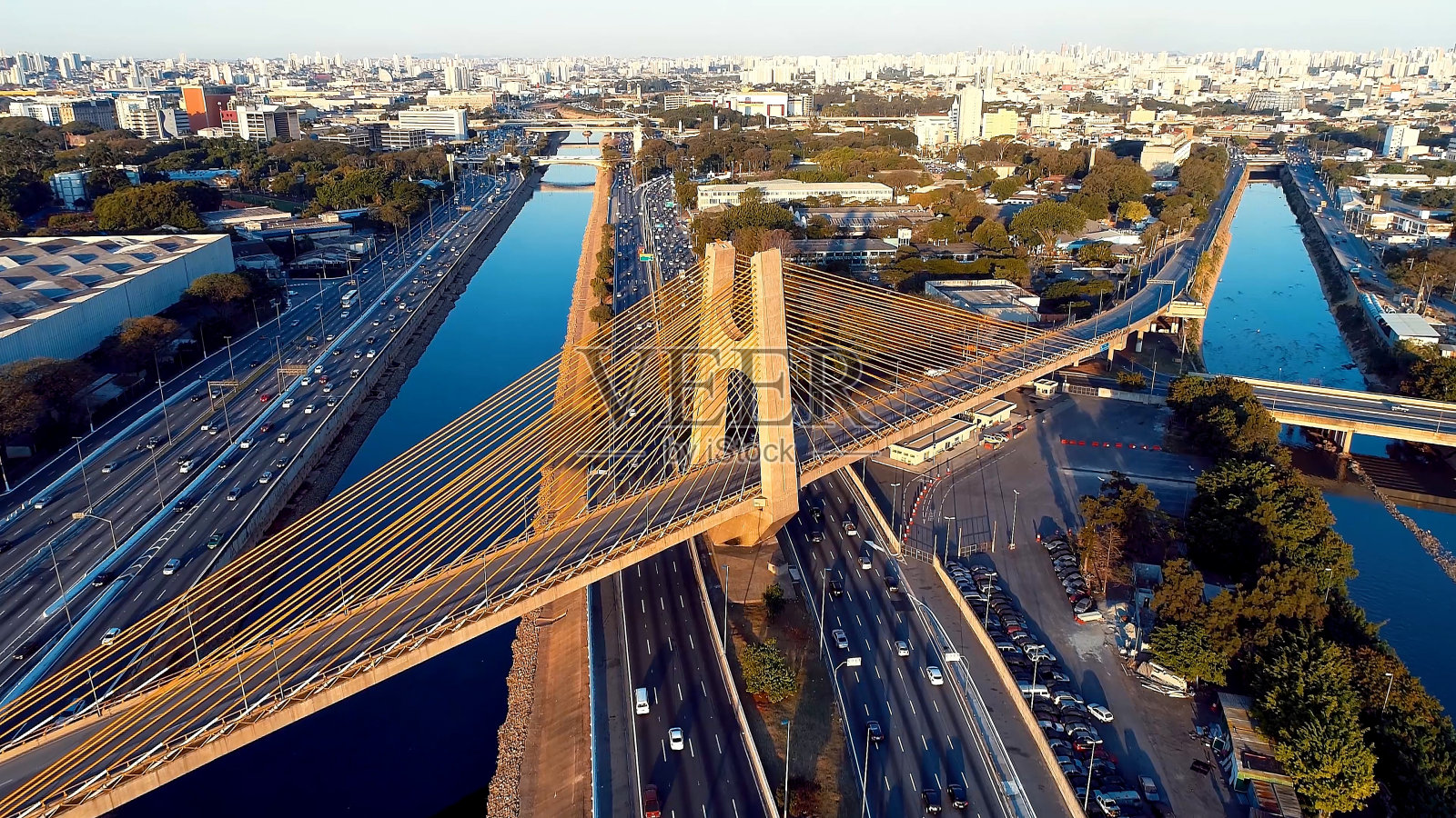 巴西圣保罗市中心。地标性旅游明信片鸟瞰图照片摄影图片