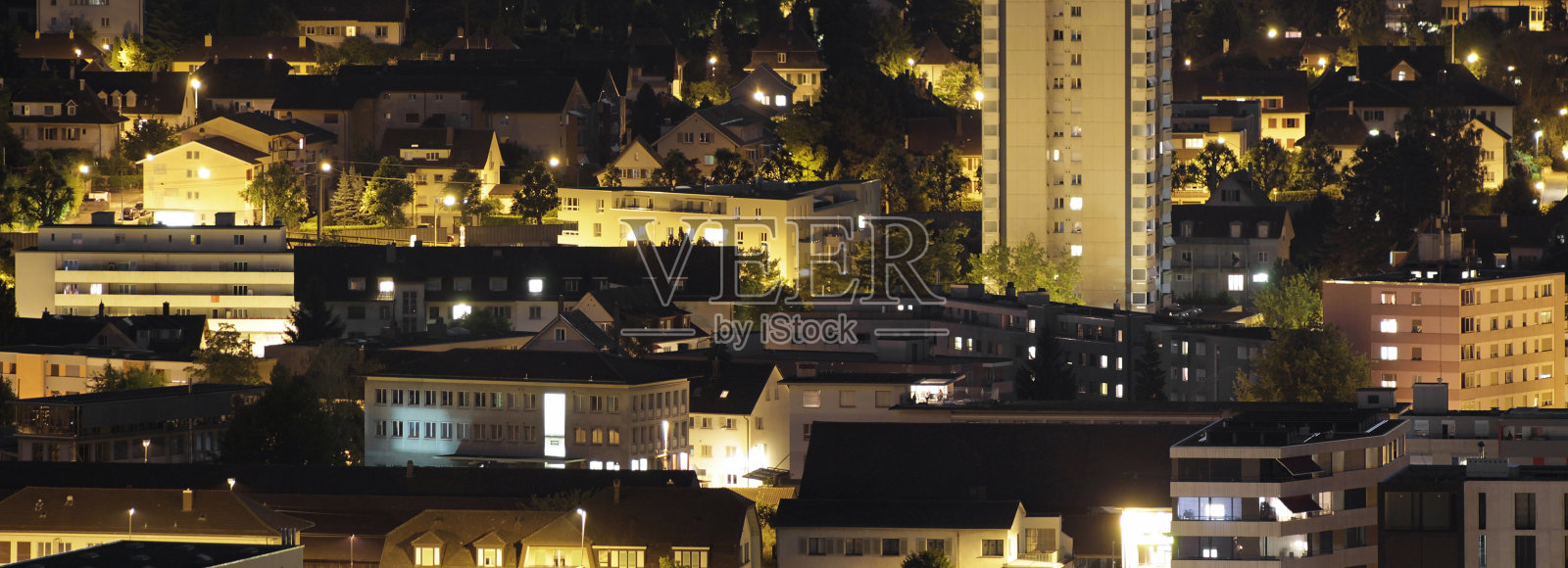 夜间城市景观照片摄影图片