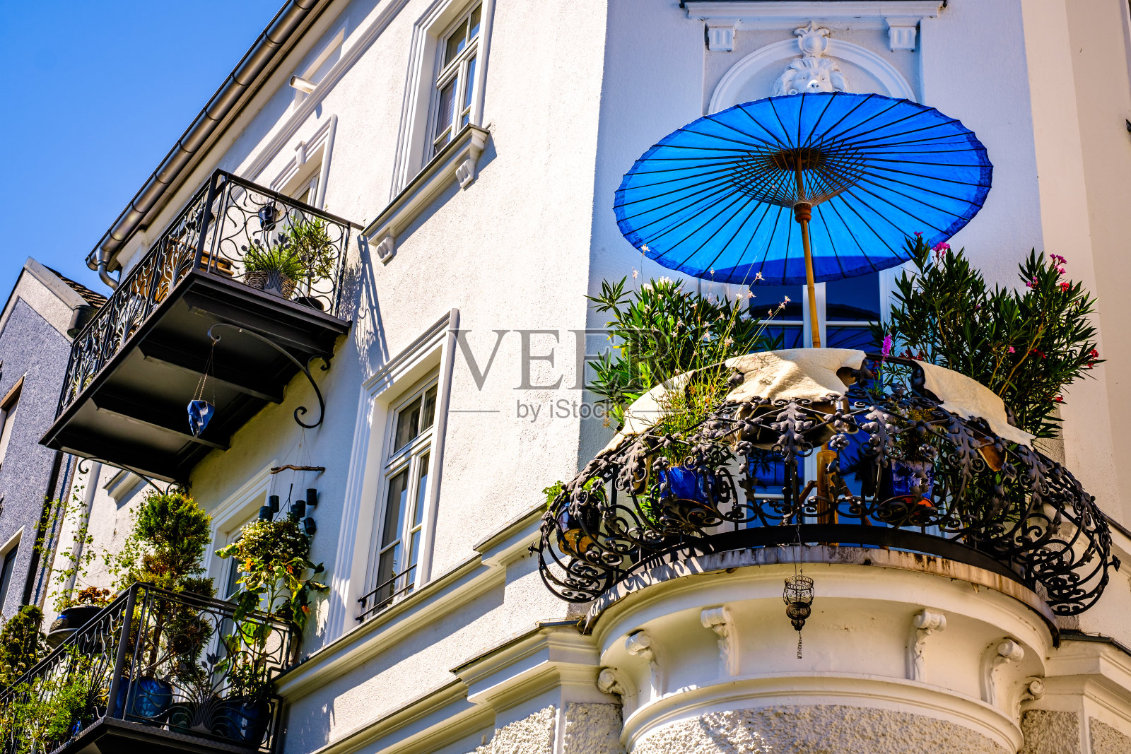 奥地利一所房子的正面照片摄影图片