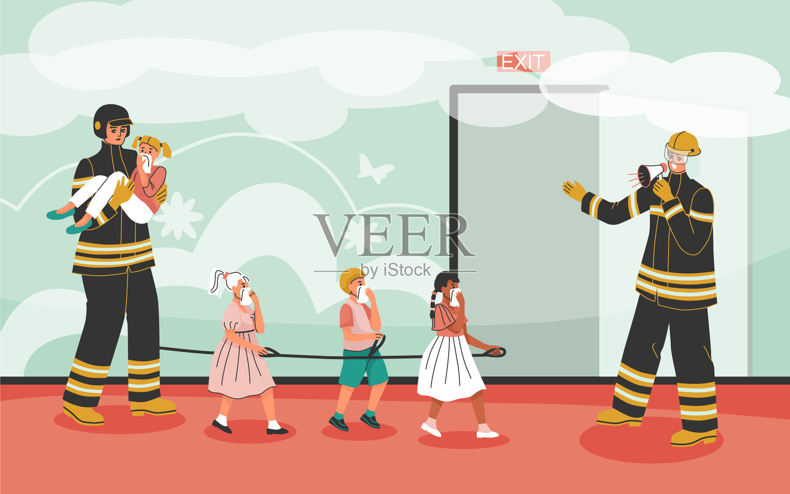 应急培训背景插画图片素材