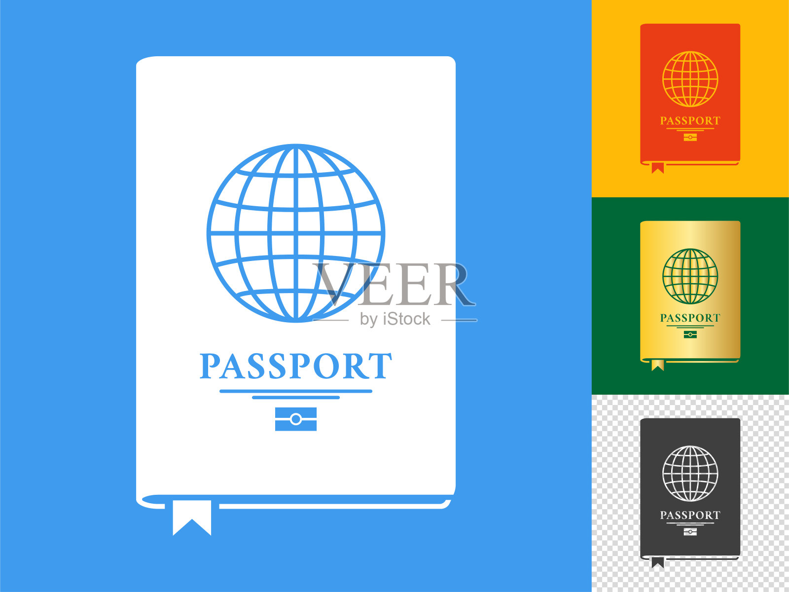 护照图标。插画图片素材