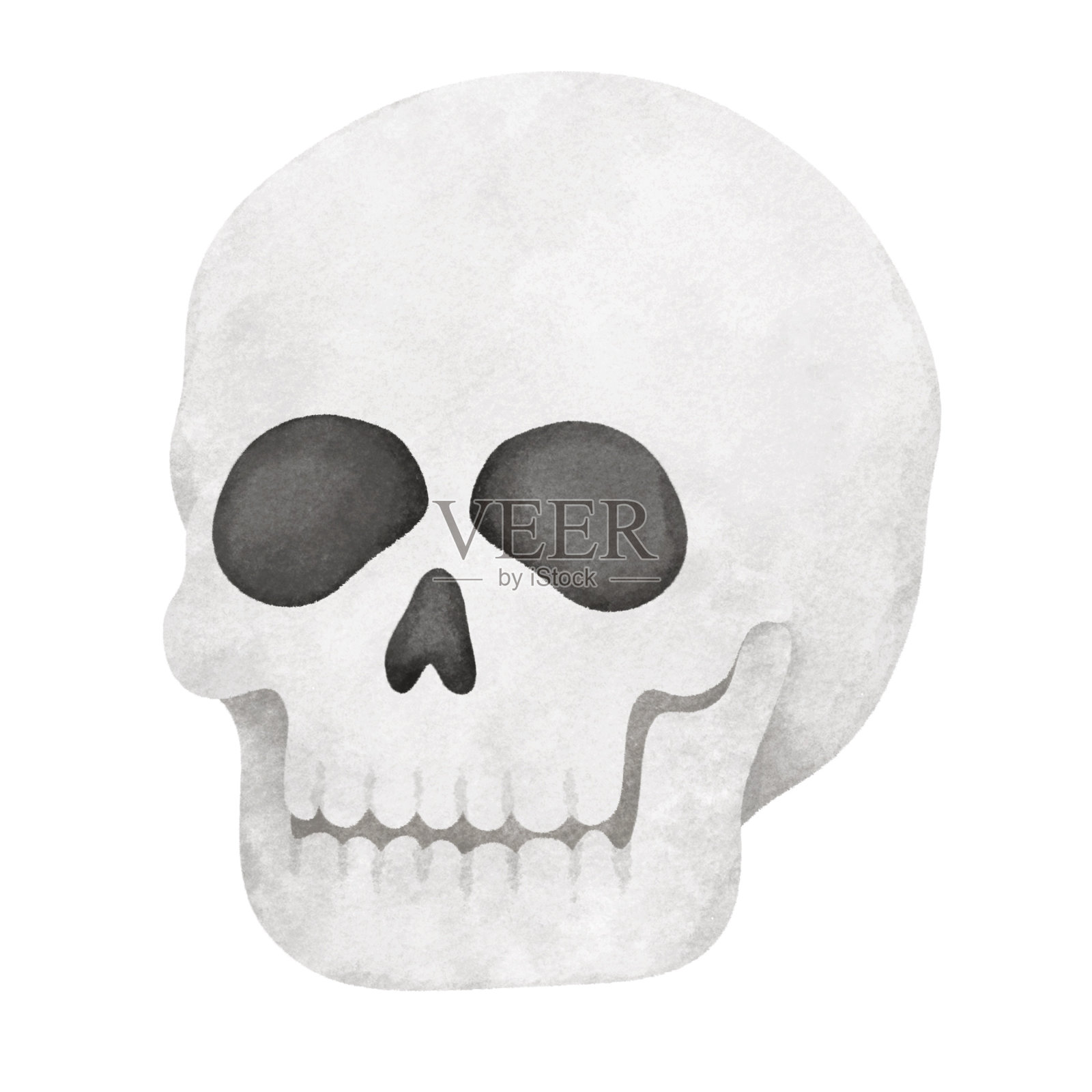 万圣节骷髅漫画插画图片素材