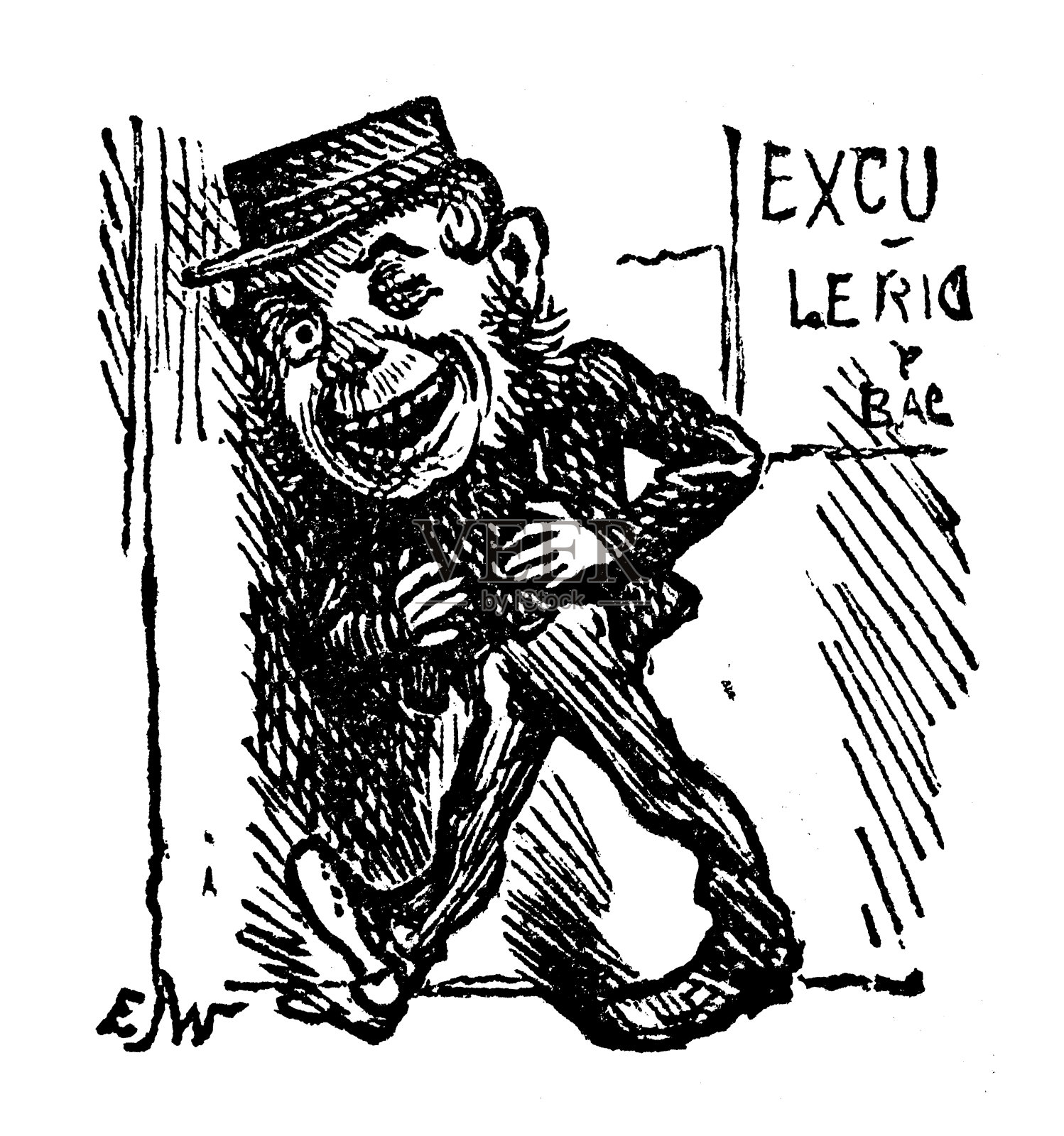 英国讽刺漫画插画图片素材