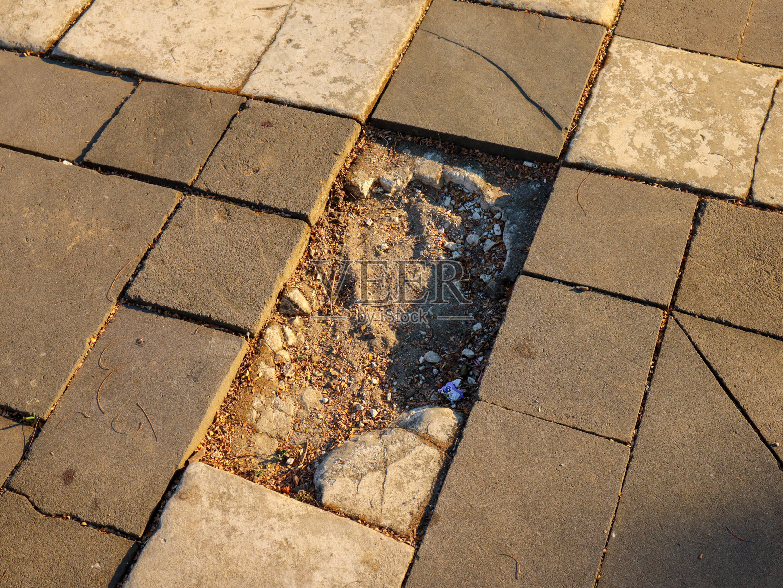 人行道的碎石路面照片摄影图片