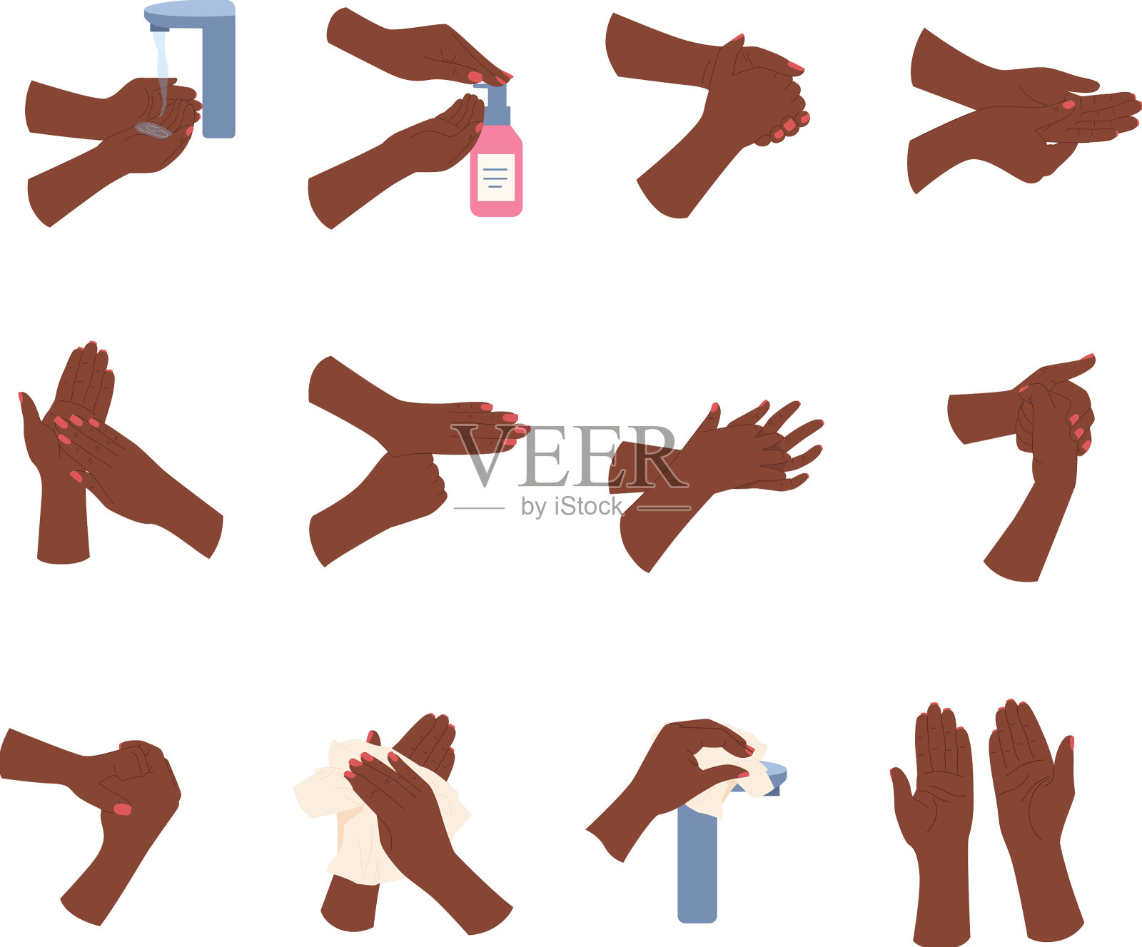 洗手套插画图片素材