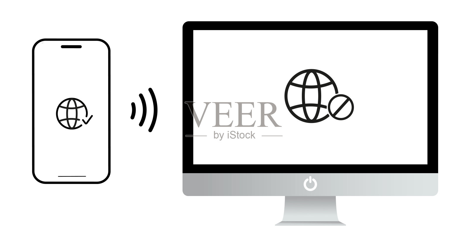 透明背景上的互联网矢量插图插画图片素材