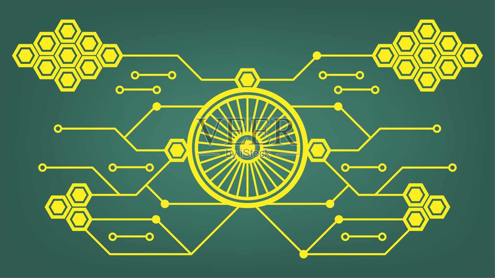 未来的背景技术矩阵板插画图片素材